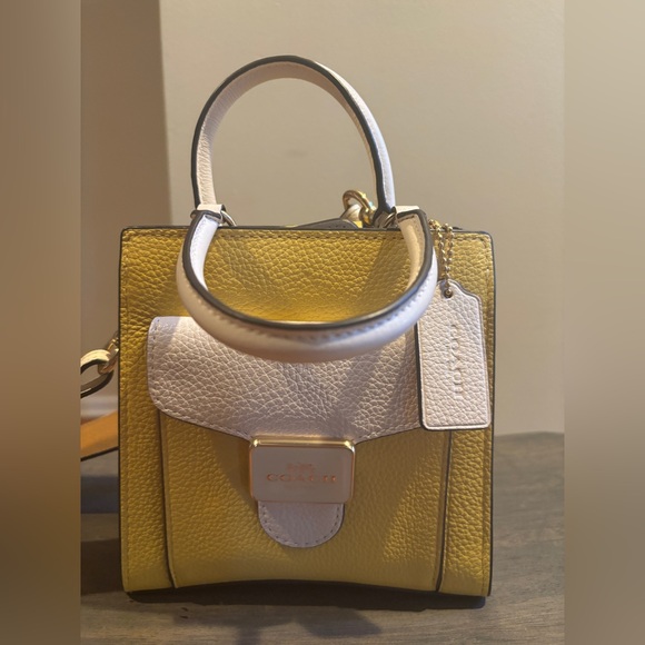 Coach Pepper Mini Yellow and Whitr Women's Bag - Picture 4 of 8